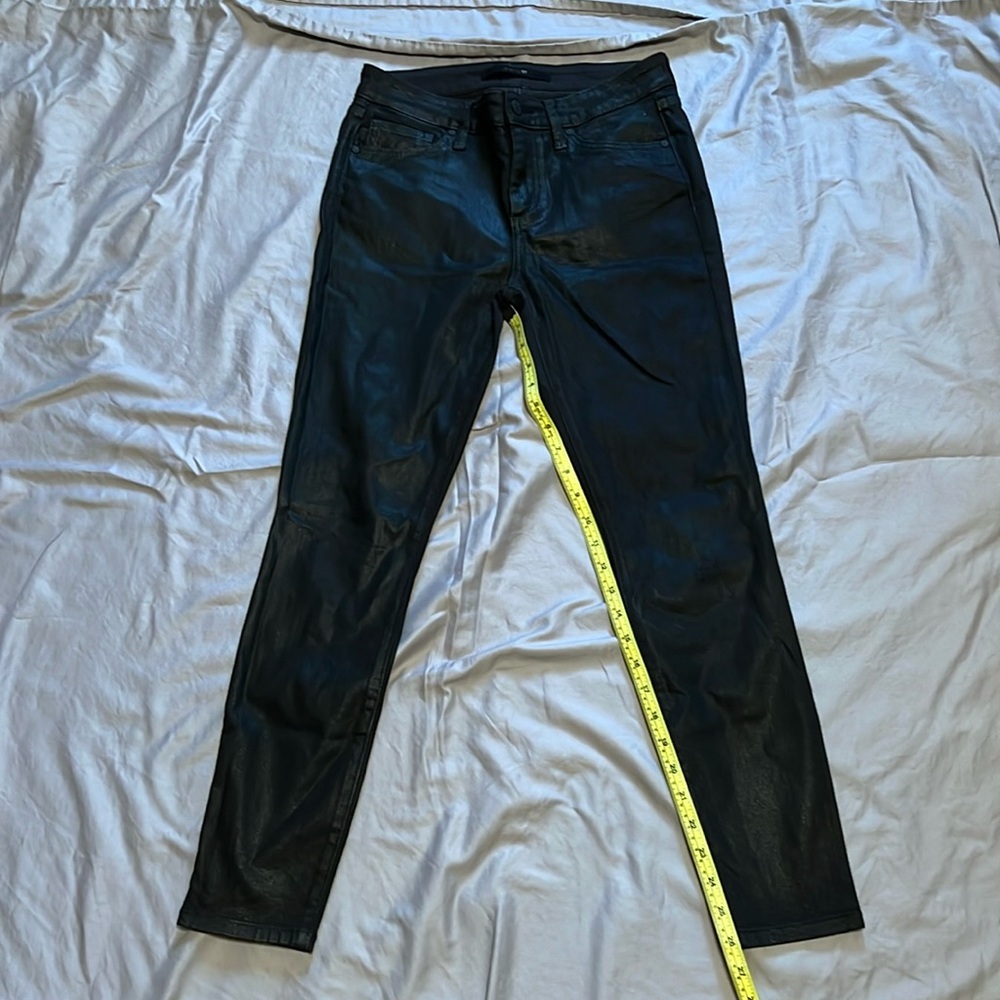 Joes jeans The Icon Mid Rise Skinny Ankle Burnt Jade Coated Jeans 27x26
